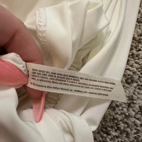 Free People Intimately white one-shoulder ruched tank top size M - Picture 8 of 11